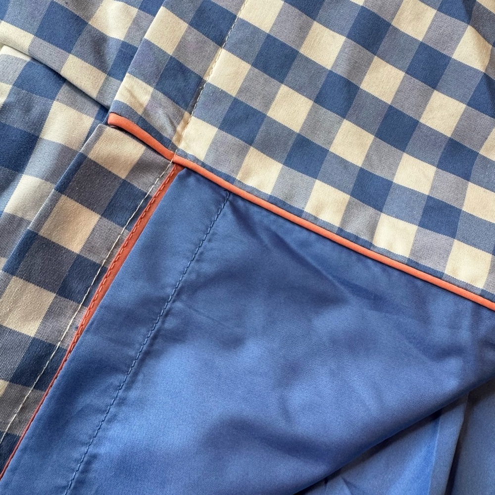 ST. JOHN'S BAY blue & white gingham windbreaker rain slicker XL NWT - Picture 5 of 10
